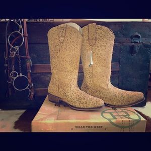 Roper Leopard Sued Fuffout Boots